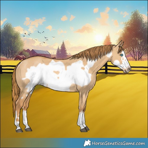 Horse Color:Red Dun Frame Rabicano