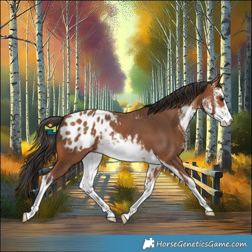 Horse Color:White Spotted Bay Appaloosa