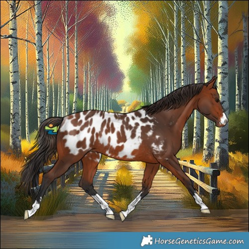 Horse Color:Bay Appaloosa Rabicano