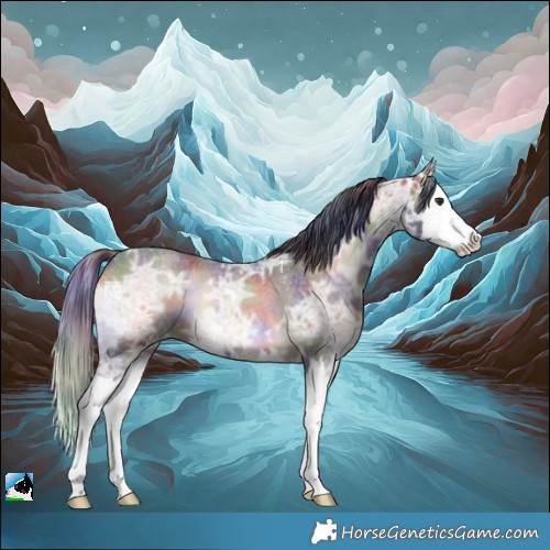 Horse Color:Nacre Liver Red Onyx Ice Roan Splash