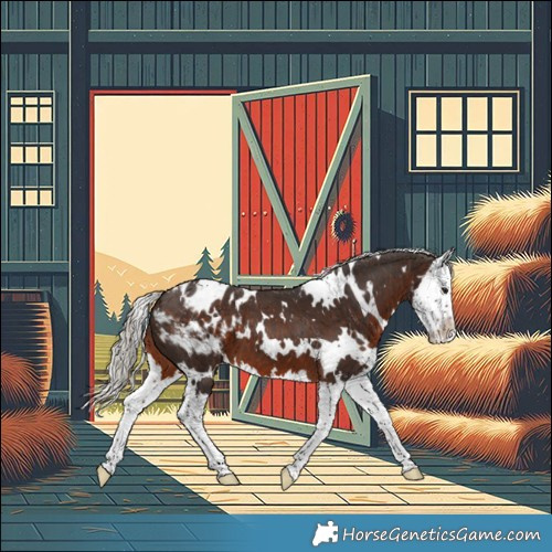 Horse Color:White Spotted Silver Brown Splash Varnish