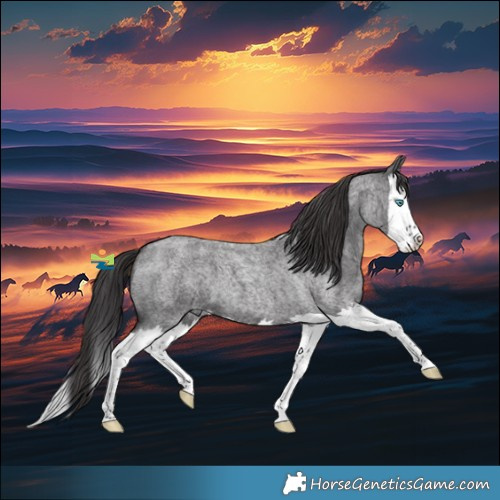 Horse Color:Smoky Blue Roan Splash