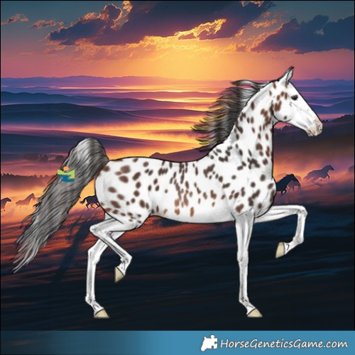 Horse Color:Brown Splash Appaloosa Rabicano