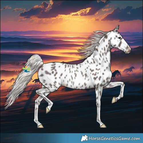 Horse Color:Silver Black Appaloosa Rabicano