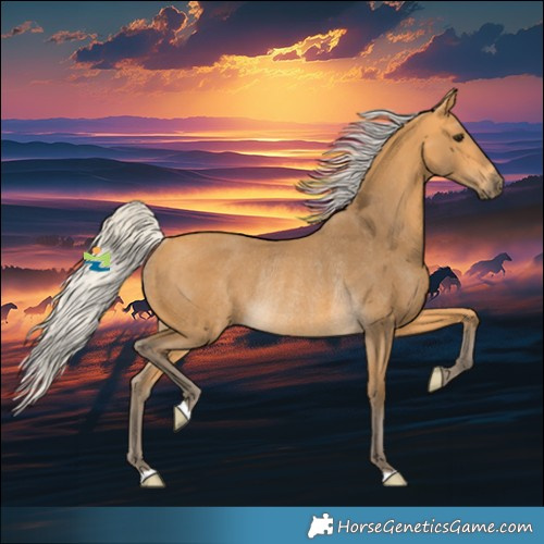 Horse Color:Silver Buckskin Rabicano