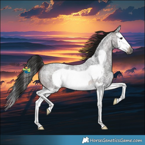 Horse Color:Gray Brown Roan Splash Frame Appaloosa Rabicano 