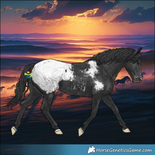 Horse Color:Black Appaloosa 