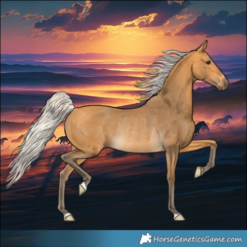 Horse Color:Silver Buckskin Rabicano 