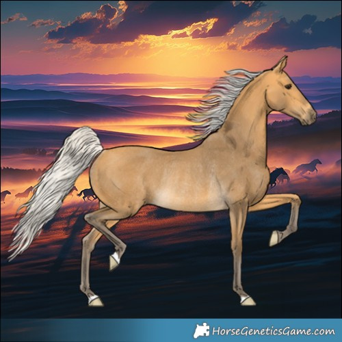 Horse Color:Silver Buckskin Rabicano 