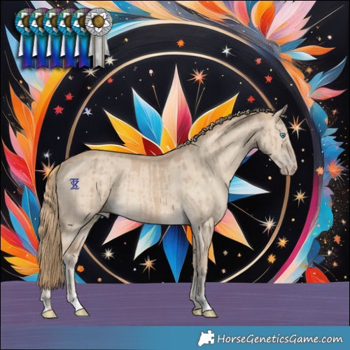 Horse Color:Perlino Dun Rabicano Brindle