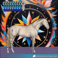 Horse Color:Perlino Dun Rabicano Brindle