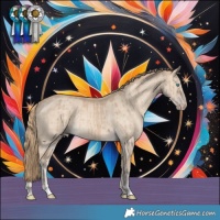 Horse Color:Perlino Dun Rabicano Brindle 