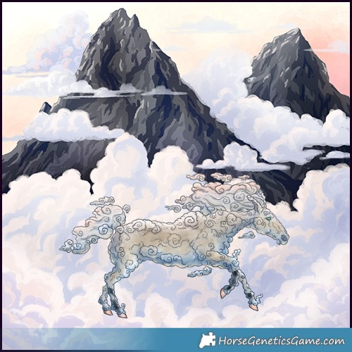 Horse Color:Void Silver Amber Cream Champagne Dun Tobiano Varnish