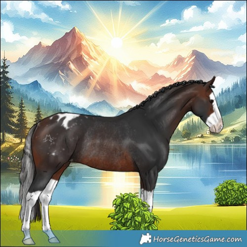 Horse Color:Brown Splash Appaloosa Rabicano 