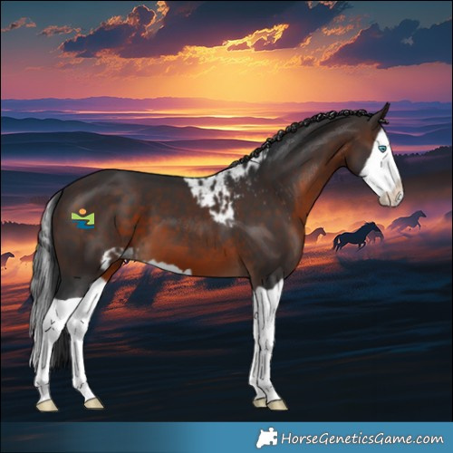 Horse Color:Brown Splash Skewed Appaloosa 