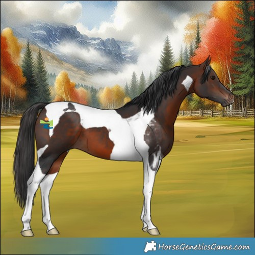 Horse Color:Brown Tobiano 