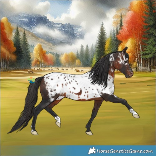 Horse Color:Brown Skewed LP Spotted