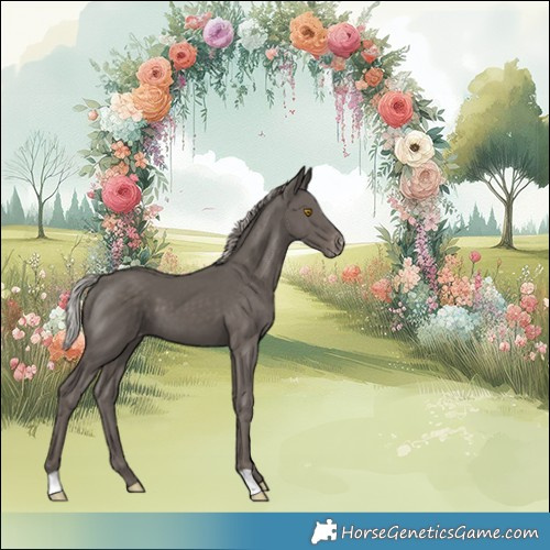 Horse Color:Silver Black Appaloosa 