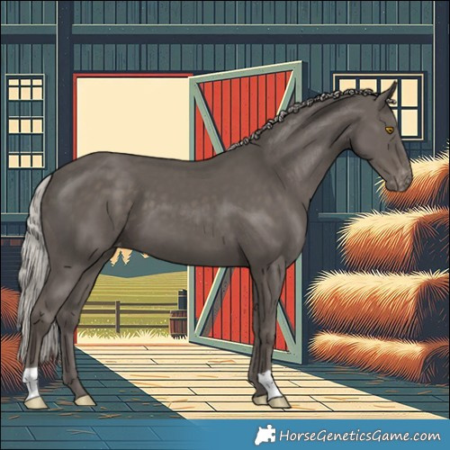 Horse Color:Silver Black Varnish 