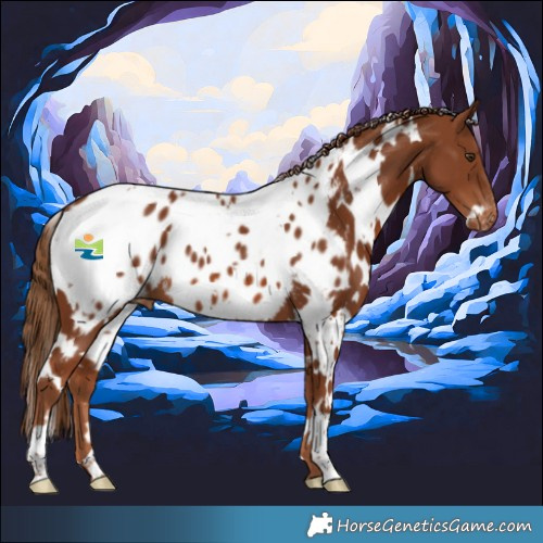 Horse Color:White Spotted Chestnut Appaloosa 