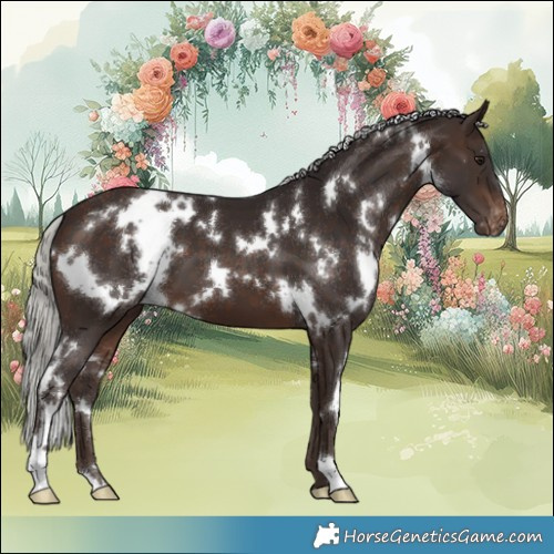Horse Color:White Spotted Silver Brown Varnish 