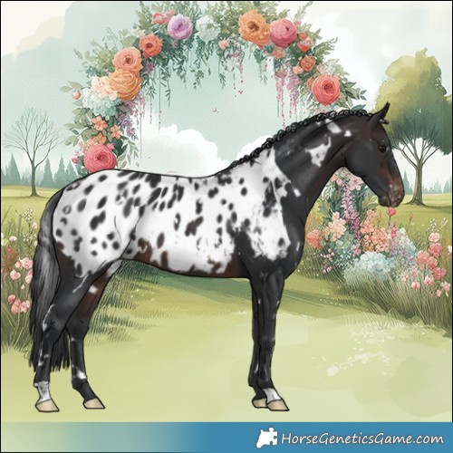 Horse Color:White Spotted Brown Blanket