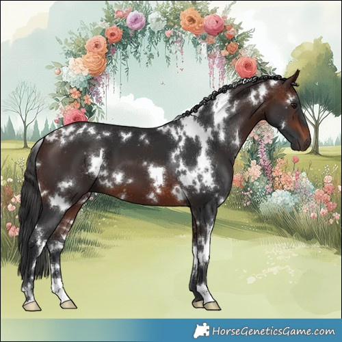 Horse Color:White Spotted Brown 