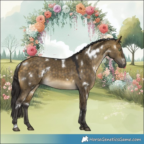 Horse Color:White Spotted Buckskin Dun 