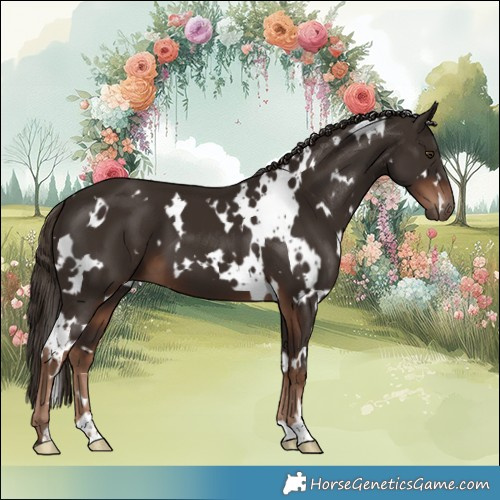 Horse Color:White Spotted Liver Chestnut 
