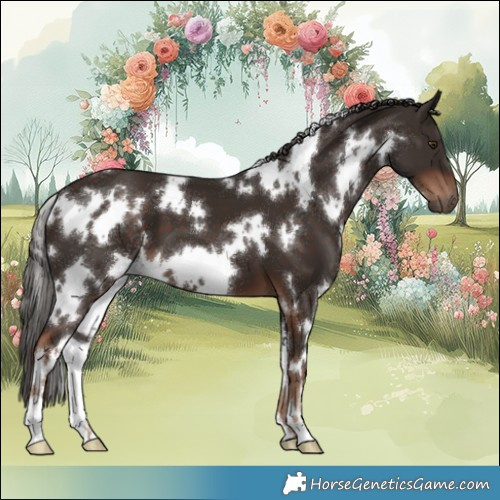 Horse Color:White Spotted Liver Chestnut 