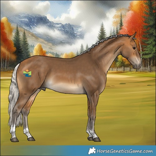 Horse Color:Silver Buckskin Tobiano