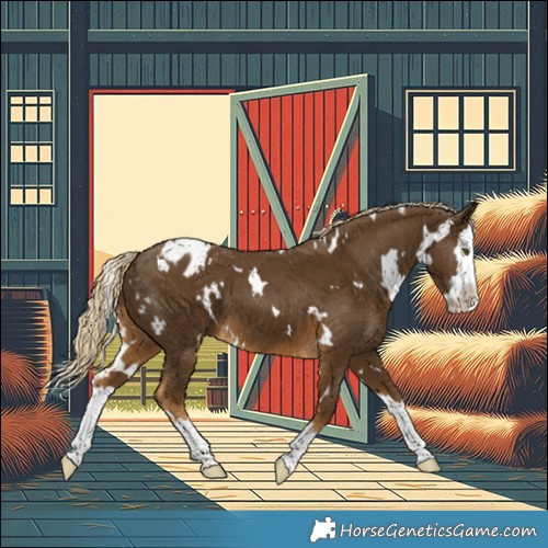 Horse Color:White Spotted Chocolate Palomino Splash Varnish