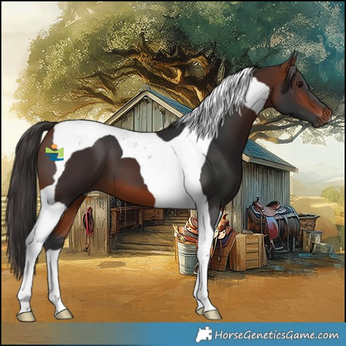 Horse Color:Bay Tobiano