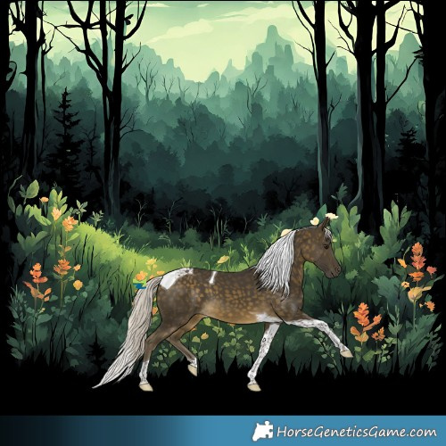Horse Color:Silver Buckskin Tobiano 