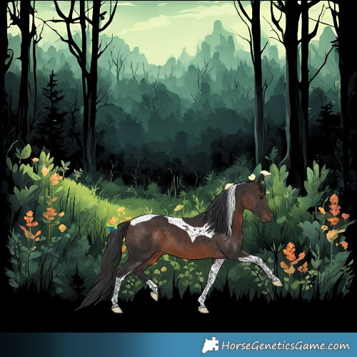 Horse Color:Brown Tobiano
