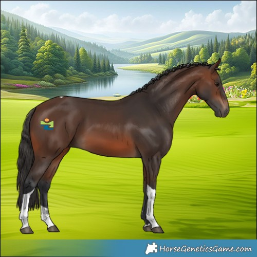 Horse Color:Brown Tobiano 