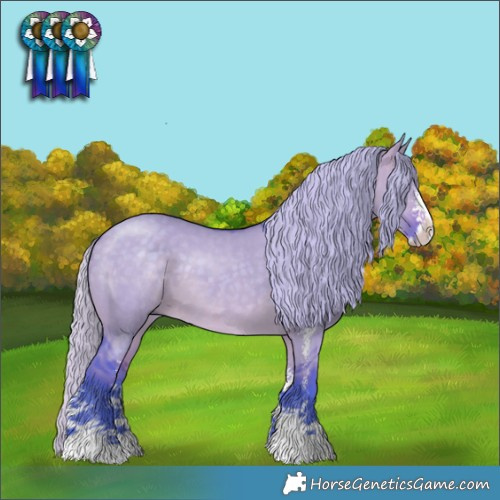 Horse Color:Watercolor Silver Brown Dun Sabino