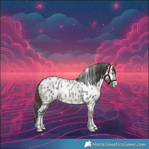Horse Color:Powder White Buckskin Roan Merle Near Leopard