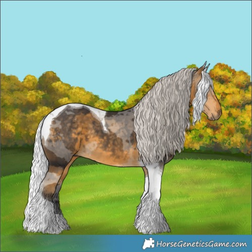 Horse Color:Silver Buckskin Merle Tobiano