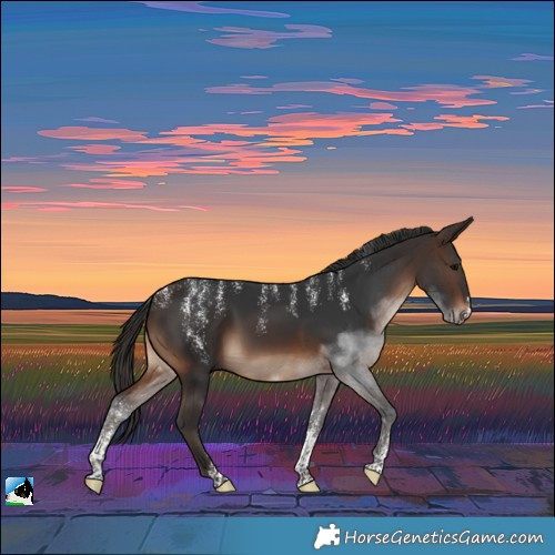 Horse Color:Powder White Brown