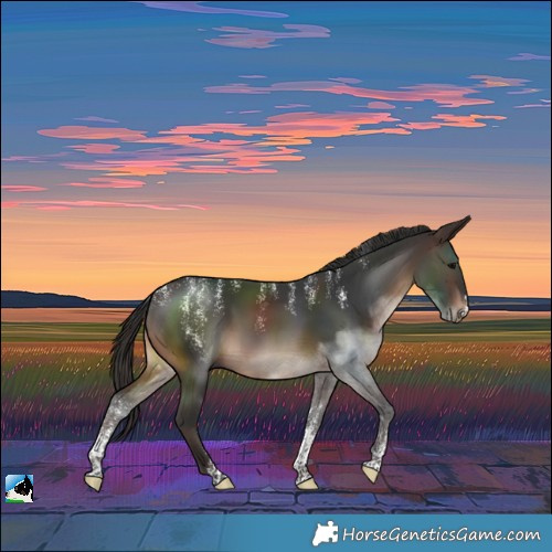 Horse Color:Powder White Brown