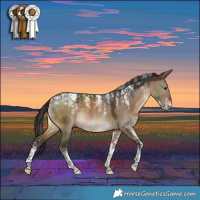 Horse Color:Powder White Brown Dun 