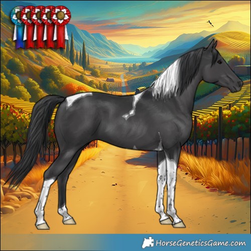 Horse Color:Black Tobiano