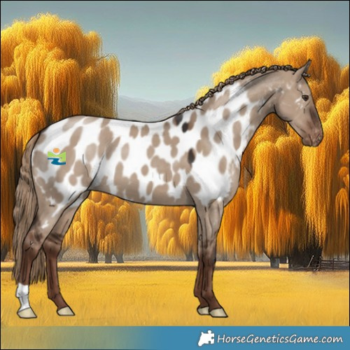 Horse Color:Liver Red Dun Appaloosa 