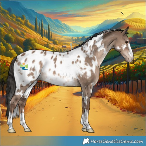 Horse Color:White Spotted Liver Red Dun Blanket