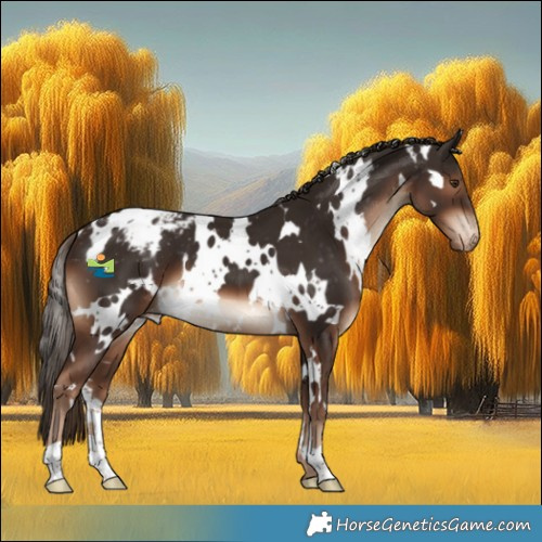 Horse Color:White Spotted Liver Chestnut Blanket