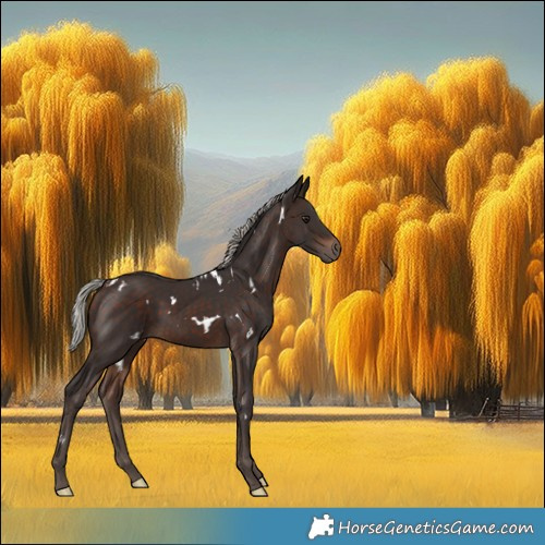 Horse Color:White Spotted Silver Brown 