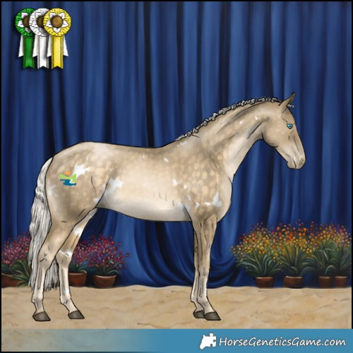 Horse Color:White Spotted Silver Buckskin Snowdrop