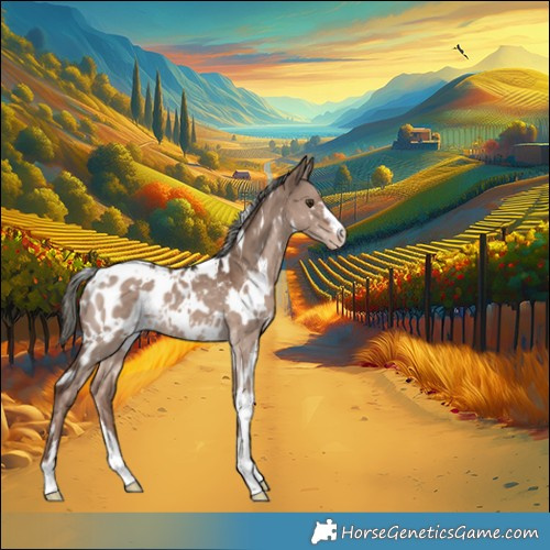 Horse Color:White Spotted Liver Red Dun Mushroom Appaloosa