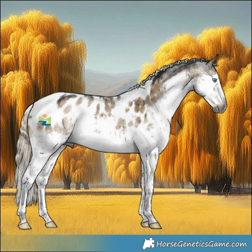 Horse Color:Gray Silver Smoky Grullo Splash Tobiano Appaloosa Brindle